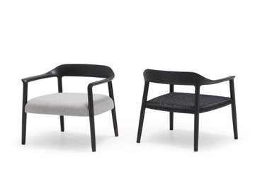 LICEO BU1547 - Solid wood armchair with integrated cushion by Andreu World - view 3
